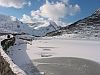 Llyn Ogwen lake in snow