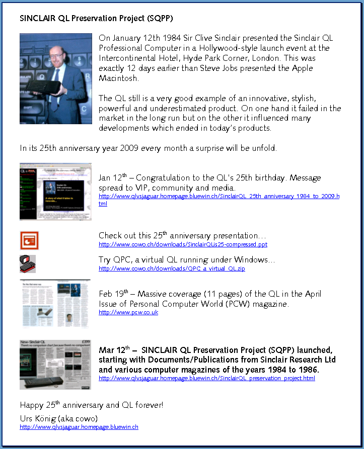 Sinclair QL Preservation Project (SQPP) Sinclair QL Preservation Project (SQPP)